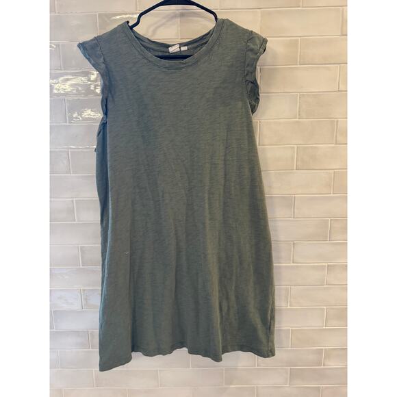 Gap Olive Green T-Shirt Dress Size Large Petite | Cap Sleeves | Cotton Blend - Picture 1 of 4